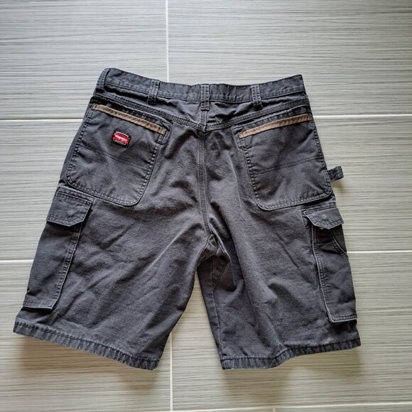 Wrangler Workwear Ripstop Men's Size 38 Gray Shorts Utility Cargo Carpenter - Picture 1 of 11